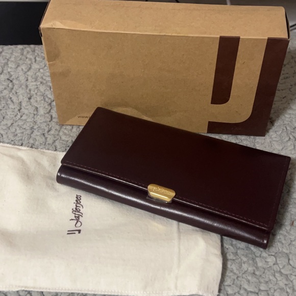 jafferjees Bags Jafferjees Wallet Burgundy And Gold Poshmark
